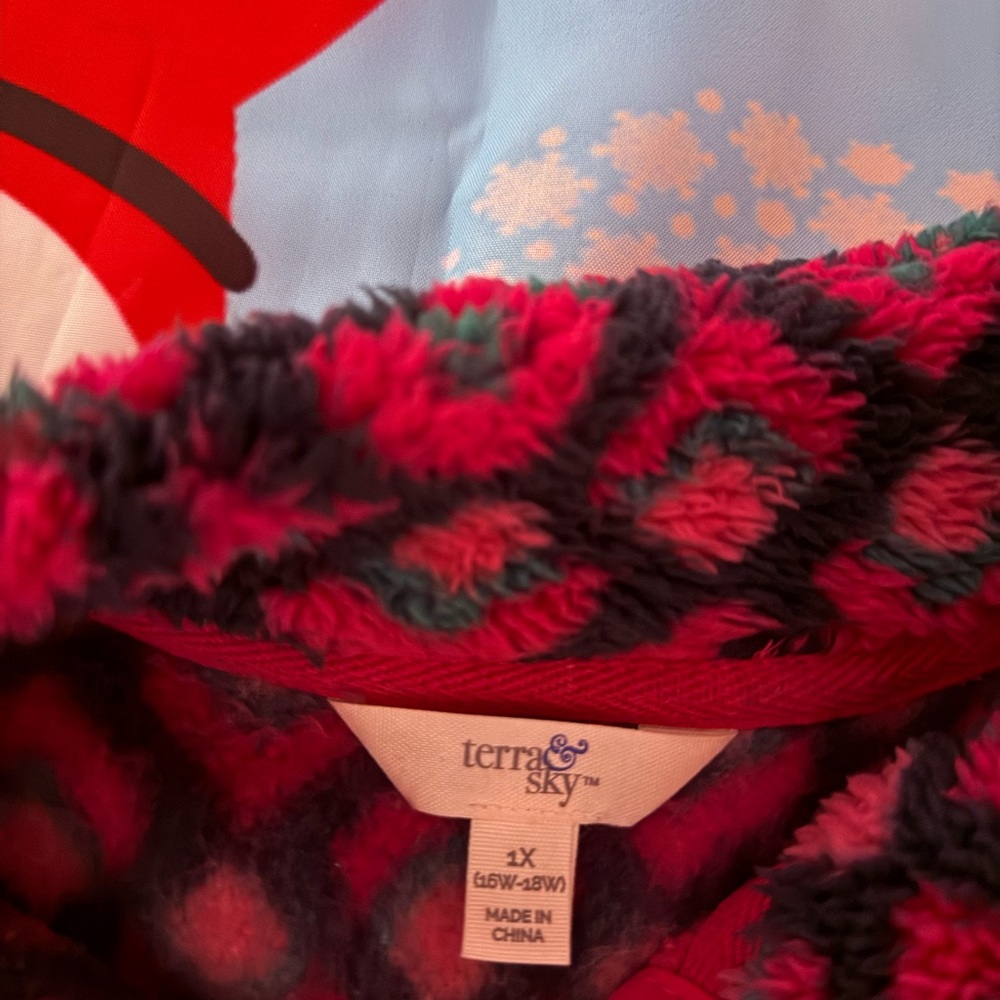 Terra & Sky Fleece Pullover Top & Matching Leggings Outfit 1X plus 16W-18W - Picture 8 of 11